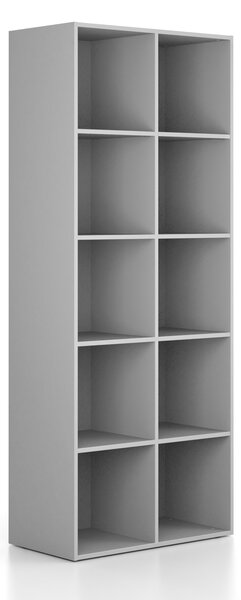 Regał FRAME, wysoki, 2 kolumny, 2162 x 872 x 450 mm, szary