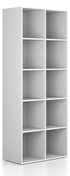 Regał FRAME, wysoki, 2 kolumny, 2162 x 872 x 450 mm, biały