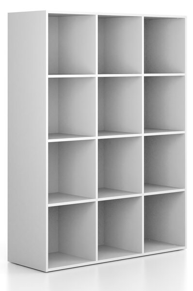 Regał FRAME, dolny, 3 kolumny, 1735 x 1299 x 450 mm, biały