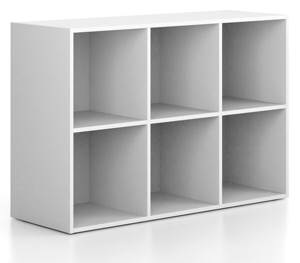 Regał FRAME, niski, 3 kolumny, 881 x 1299 x 450 mm, biały