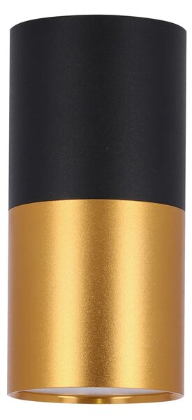 Czarno-złota lampa sufitowa tuba F6-D81