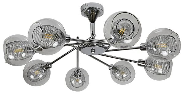 Nowoczesna chromowana lampa wisząca - D277 Z9-L43