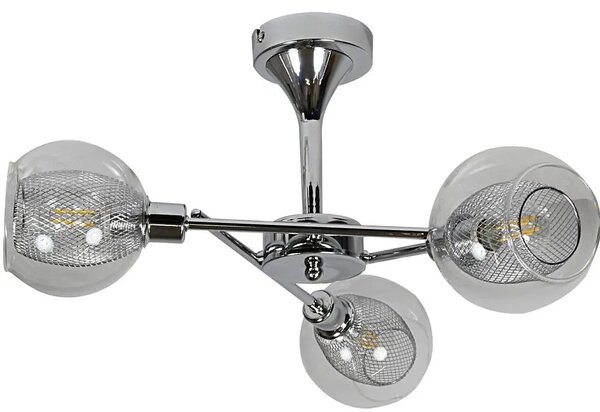 Srebrna lampa wisząca z 3 punktami światła - 3X D279 B5-Z77