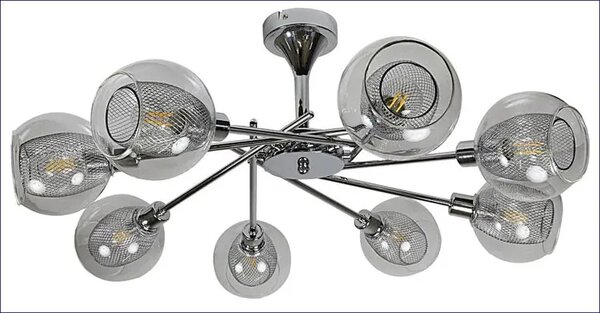 Nowoczesna chromowana lampa wisząca - D277 Z9-L43