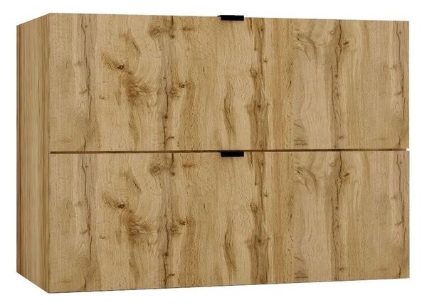 Szafła pod umywalkę z szufladami złoty dąb 80cm C0-D95