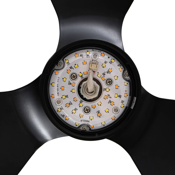 Wentylator sufitowy LED Enon, czarny, silnik DC, cichy Enon Lindby, możliwość ściemniania, czarny, salon / jadalnia, metal, nowoczesny