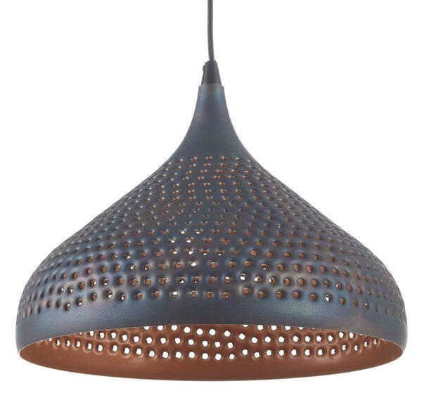 ZIJLSTRA Lampa wisząca Punchray, możliwość ściemniania, brązowy / rdzawy, salon / jadalnia, metal, orientalny / marokański