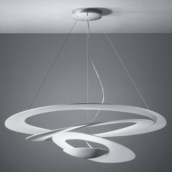 Artemide Lampa wisząca designerska Pirce Mini, możliwość ściemniania, biały / opal, salon / jadalnia, aluminium, design