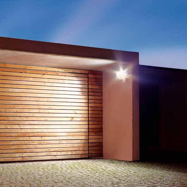 STEINEL Reflektor zewnętrzny LED LS 300 S, czarny, IP44 S, czarny, aluminium, nowoczesny