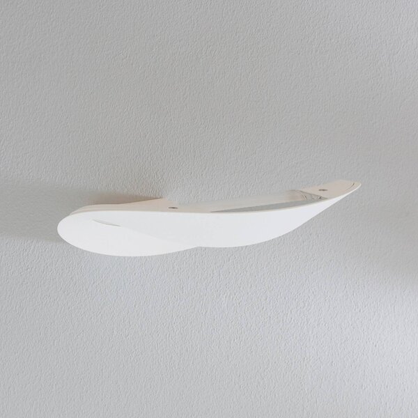 Artemide Kinkiet designerski Mesmeri, możliwość ściemniania, biały / opal, salon / jadalnia, aluminium, design