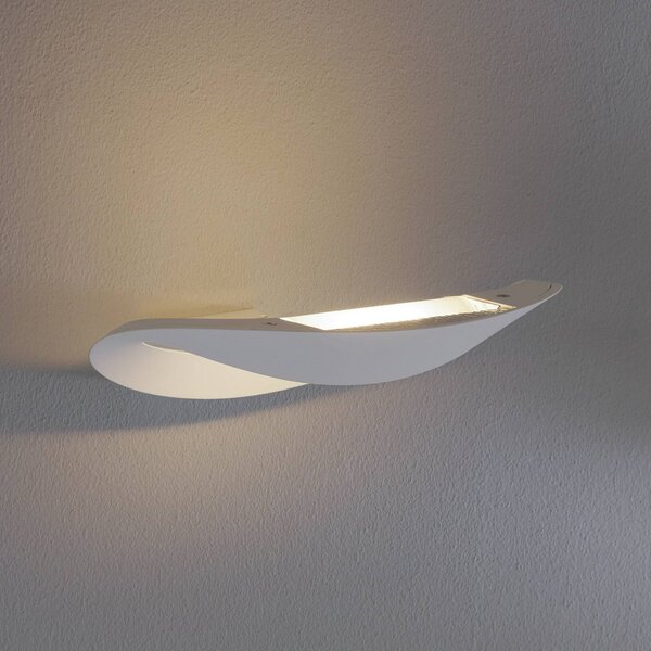 Artemide Kinkiet designerski Mesmeri, możliwość ściemniania, biały / opal, salon / jadalnia, aluminium, design