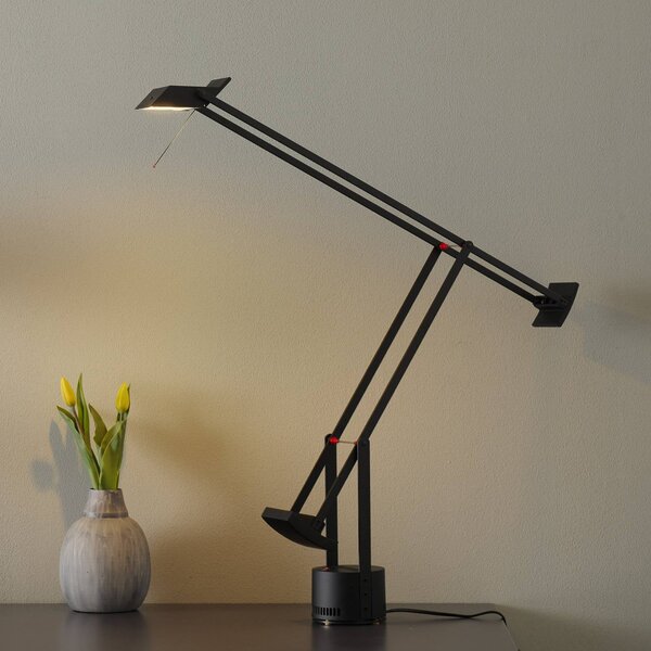 Artemide Lampa stołowa Tizio, możliwość ściemniania, czarny, biuro, tworzywo sztuczne, design