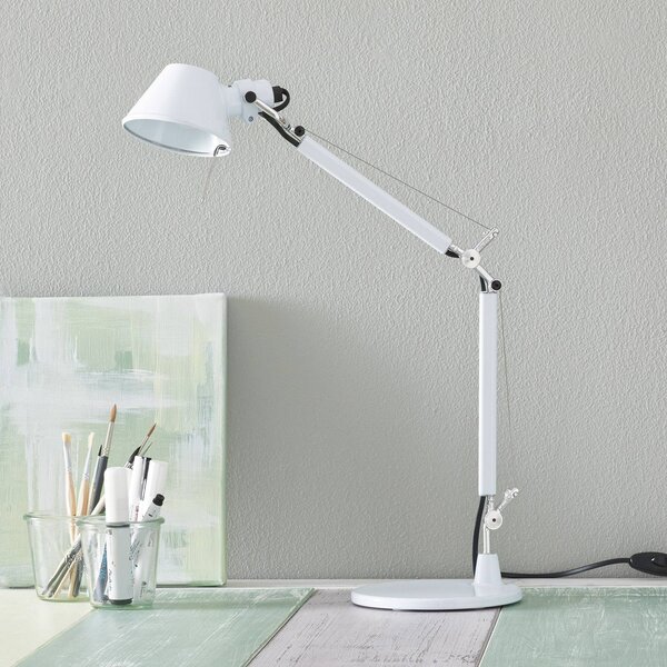 Artemide Lampa stołowa Tolomeo Micro, biały / opal, biuro, aluminium, design