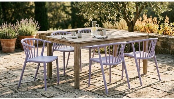 Lawendowe plastikowe krzesło ogrodowe Capri – Bonami Essentials