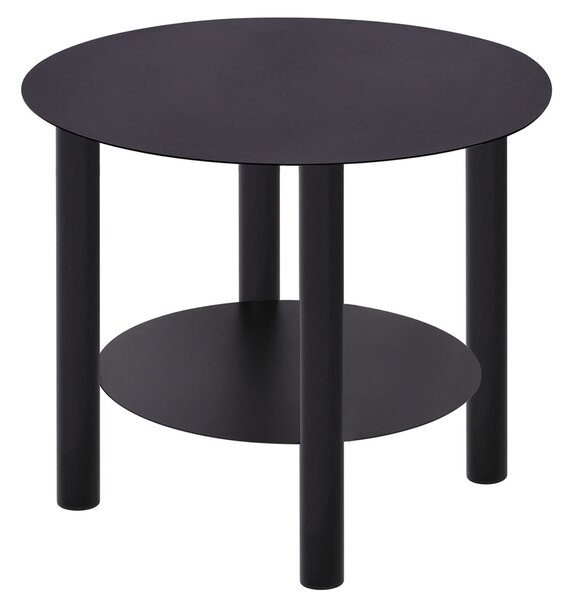 Czarny metalowy stolik kawowy w stylu loft - Alon