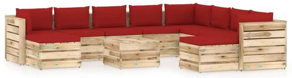 11-cz. zestaw wypoczynkowy do ogrodu, z poduszkami, drewniany