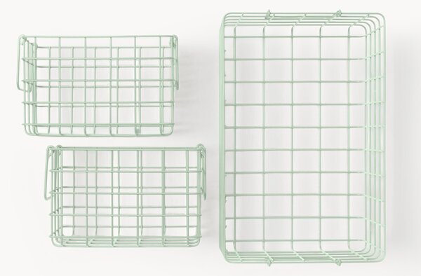 Komplet koszy do przechowywania z metalu The Baskets, 3 elem
