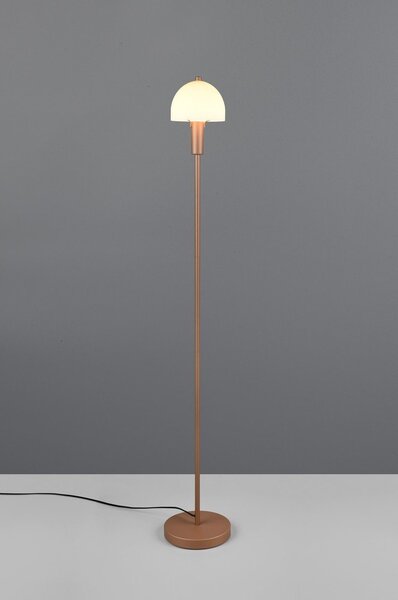 Lampa stojąca w kolorze brązu ze szklanym kloszem (wysokość 120 cm) Glenn – Reality