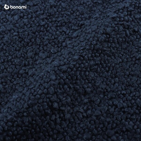 Niebieski fotel z materiału bouclé Essen – Cosmopolitan Design