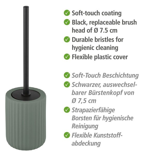 Zielona ceramiczna szczotka do WC Wenko Belluno
