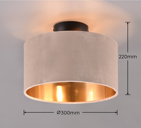 Czarno-beżowa lampa sufitowa ø 30 cm Julieta – Trio