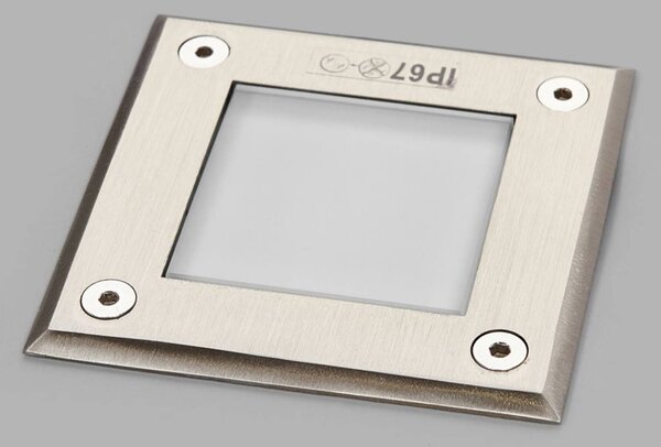 FARO BARCELONA Oprawa wpuszczana w podłogę LED LED-18, IP67 LED-18, aluminiowy / szary / cynkowy, aluminium, nowoczesny