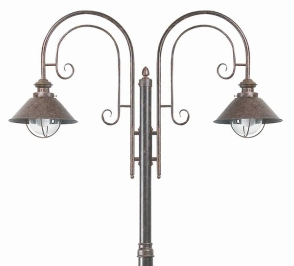 FARO BARCELONA Latarnia Nautica 2-punktowa NAUTICA, brązowy / rdzawy, metal, antyczny