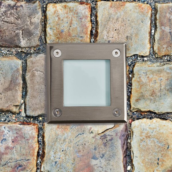 FARO BARCELONA Oprawa wpuszczana w podłogę LED LED-18, IP67 LED-18, aluminiowy / szary / cynkowy, aluminium, nowoczesny