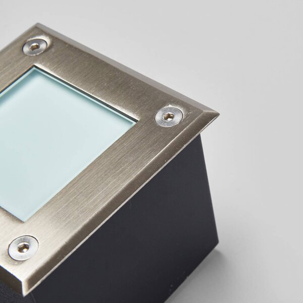 FARO BARCELONA Oprawa wpuszczana w podłogę LED LED-18, IP67 LED-18, aluminiowy / szary / cynkowy, aluminium, nowoczesny