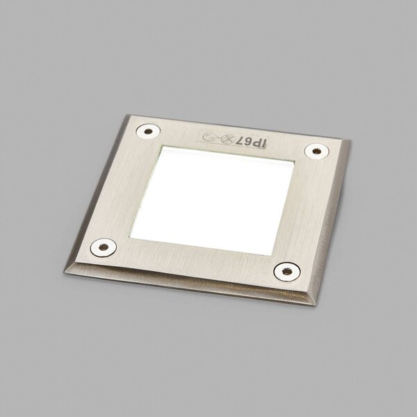 FARO BARCELONA Oprawa wpuszczana w podłogę LED LED-18, IP67 LED-18, aluminiowy / szary / cynkowy, aluminium, nowoczesny