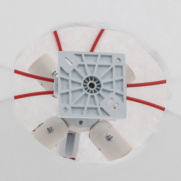 FLOS Lampa sufitowa designerska ARIETTE, możliwość ściemniania, biały / opal, salon / jadalnia, tkanina / materiał / jedwab, design