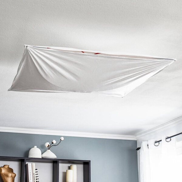 FLOS Lampa sufitowa designerska ARIETTE, możliwość ściemniania, biały / opal, salon / jadalnia, tkanina / materiał / jedwab, design