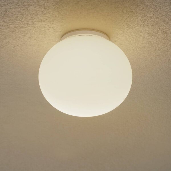 FLOS Lampa sufitowa designerska MINI, możliwość ściemniania, biały / opal, salon / jadalnia, szkło, design