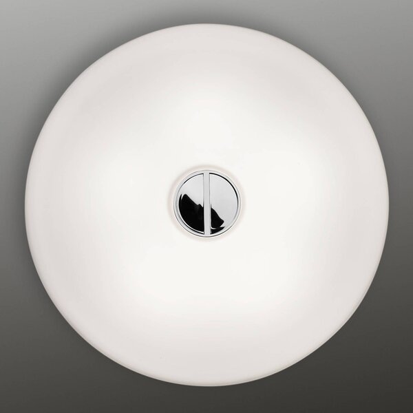 FLOS Lampa sufitowa BUTTON, możliwość ściemniania, biały / opal, salon / jadalnia, szkło, design