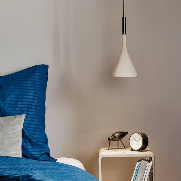 Foscarini Lampa wisząca Aplomb, możliwość ściemniania, aluminiowy / szary / cynkowy, kuchnia, beton, design