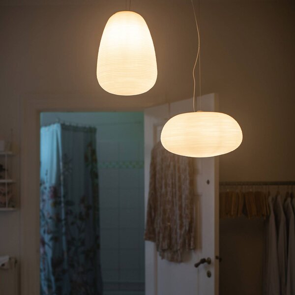 Foscarini Lampa wisząca designerska Rituals 1, możliwość ściemniania, biały / opal, salon / jadalnia, szkło, design