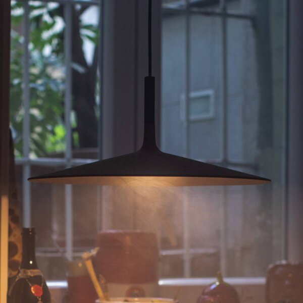 Foscarini Lampa wisząca designerska Aplomb Large, możliwość ściemniania, brązowy / rdzawy, kuchnia, beton, design