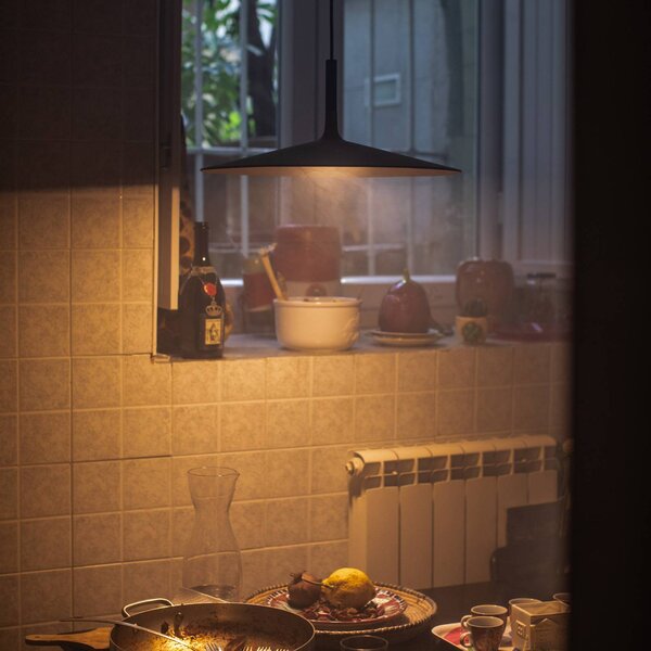 Foscarini Lampa wisząca designerska Aplomb Large, możliwość ściemniania, brązowy / rdzawy, kuchnia, beton, design