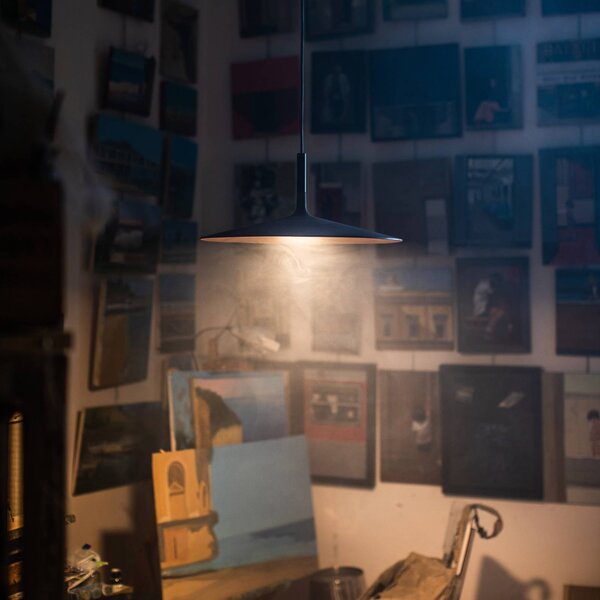 Foscarini Lampa wisząca designerska Aplomb Large, możliwość ściemniania, brązowy / rdzawy, kuchnia, beton, design