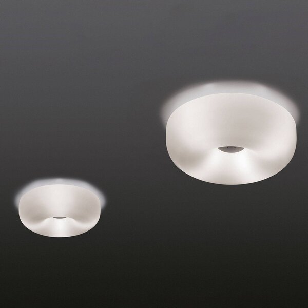 Foscarini Lampa sufitowa designerska Circus piccola, możliwość ściemniania, biały / opal, salon / jadalnia, szkło, design