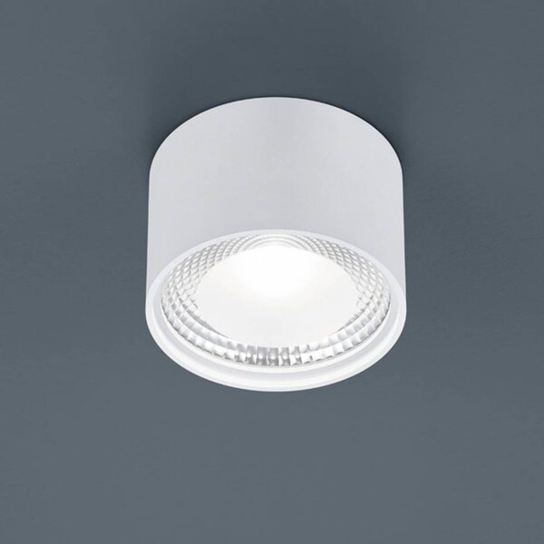 Helestra Reflektor sufitowy LED Kari, możliwość ściemniania, biały / opal, salon / jadalnia, aluminium, nowoczesny