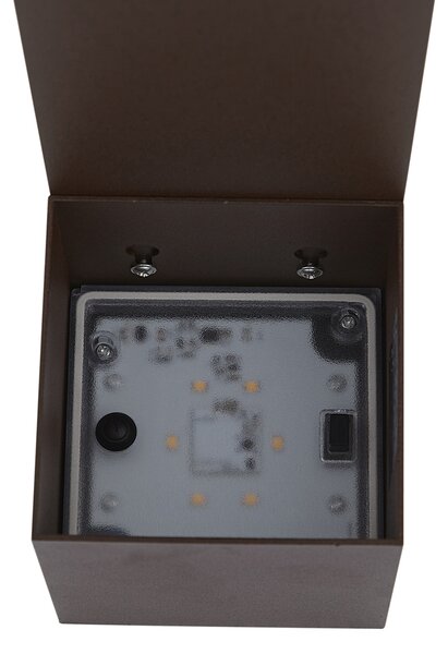 Lampa zewnętrzna rdzawobrązowa 65 cm z LED IP64 ze światłem przyciemnionym i solarnym - Charlene