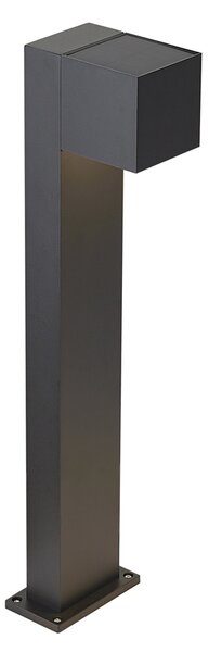 Lampa zewnętrzna czarna 65 cm z LED IP64 ze światłem ściemnianym i solarnym - Charlene