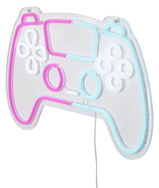Lampa ścienna neonowa różowo-niebieska z wbudowanym LED - Controller