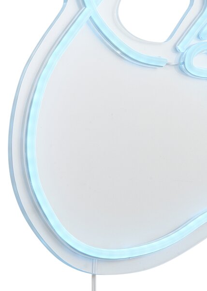 Neonowa lampa ścienna niebieska z diodą LED - Paperplane