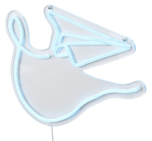 Neonowa lampa ścienna niebieska z diodą LED - Paperplane