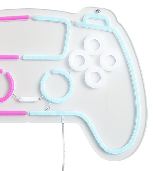 Lampa ścienna neonowa różowo-niebieska z wbudowanym LED - Controller