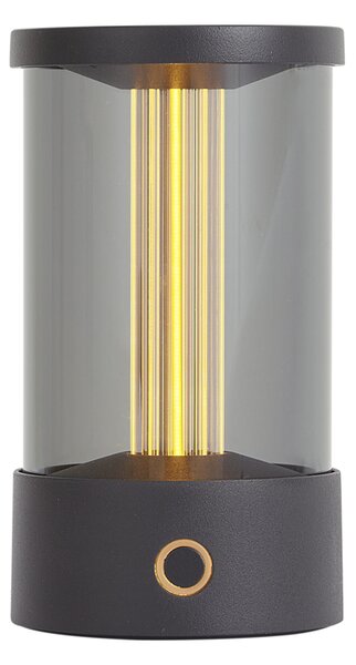 Zewnętrzna lampa stołowa czarna ładowalna z stacją ładującą IP65 - Grill