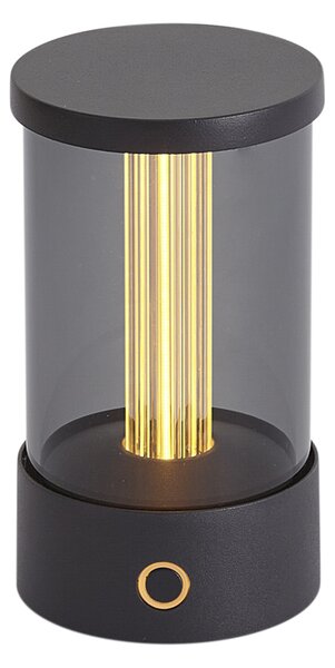 Zewnętrzna lampa stołowa czarna ładowalna z stacją ładującą IP65 - Grill