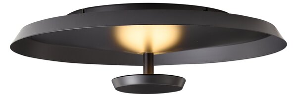 Nowoczesna lampa sufitowa matowa czarna z LED z 3-stopniową regulacją ściemniania - Sombra